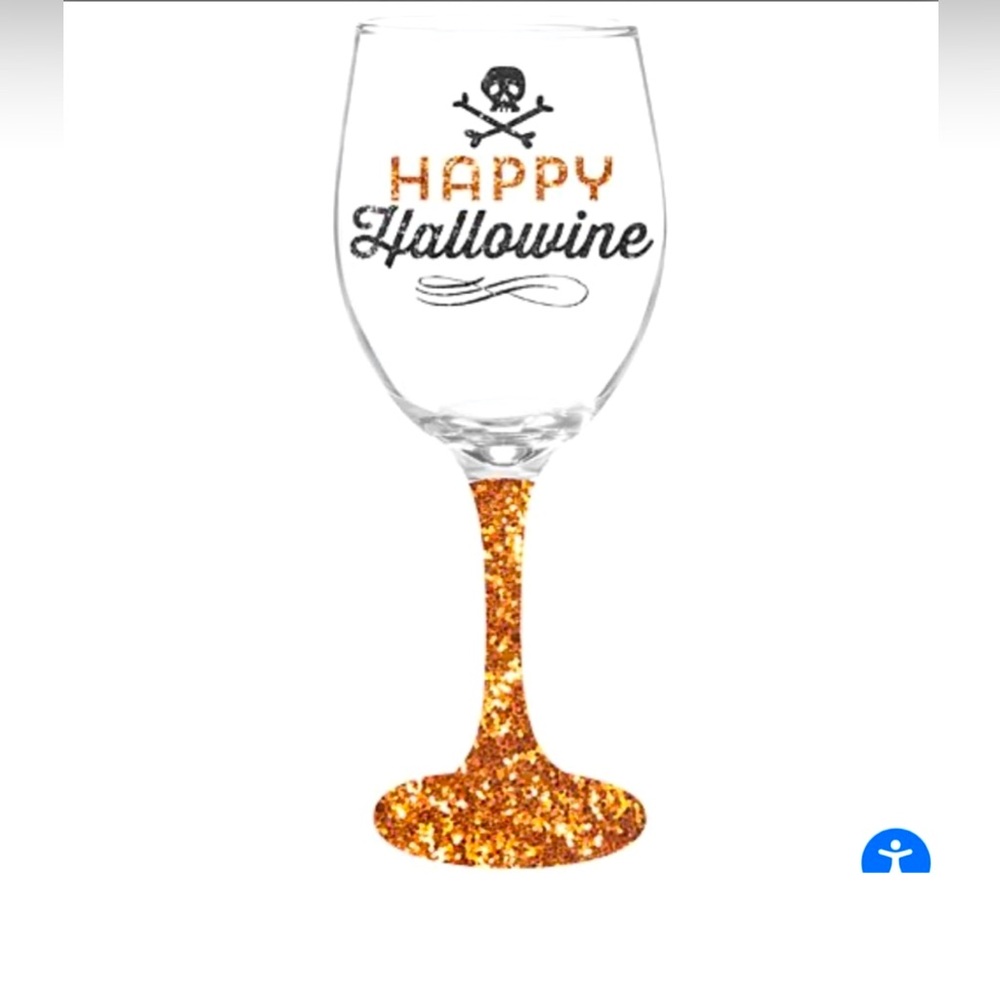 New Slant Collections Happy Hallowine Halloween Wine Glass
